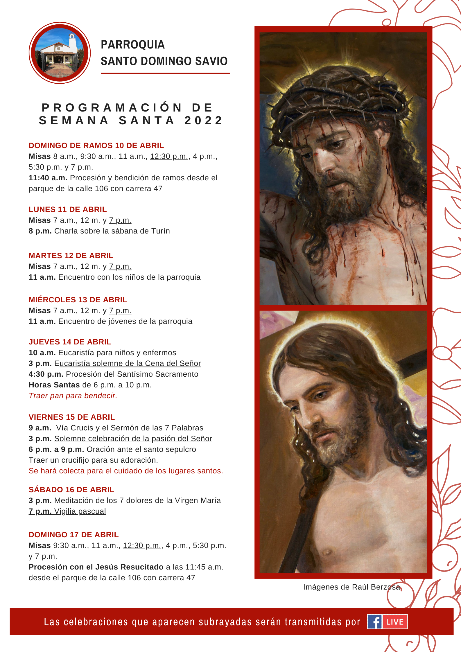 programación semana santa santo domingo savio