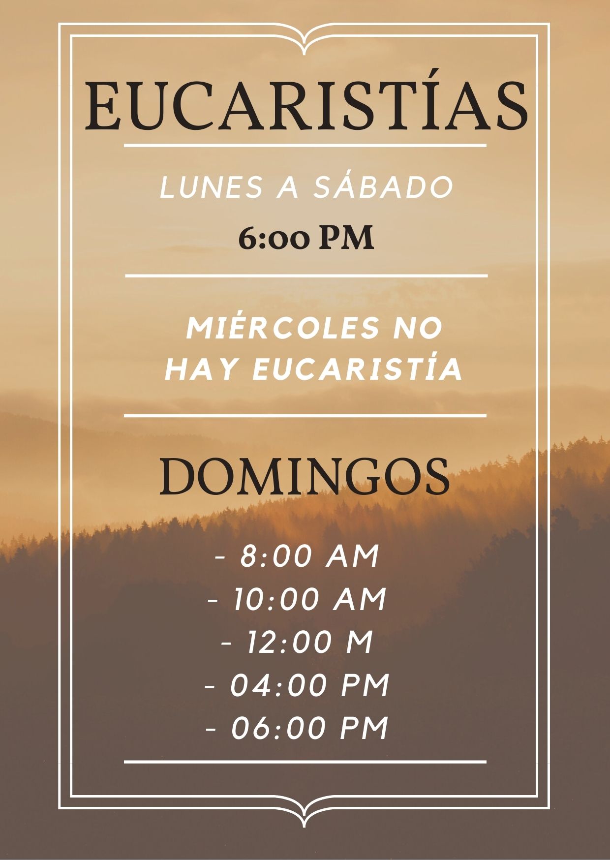 HORARIOS