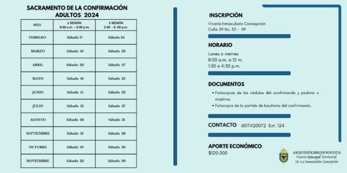 Confirmación inmaculada